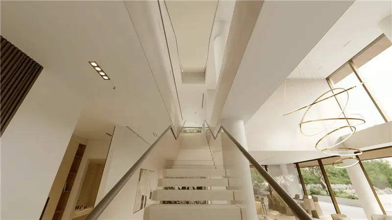 Entrance sequence of a six-bedroom villa at The Wilds.