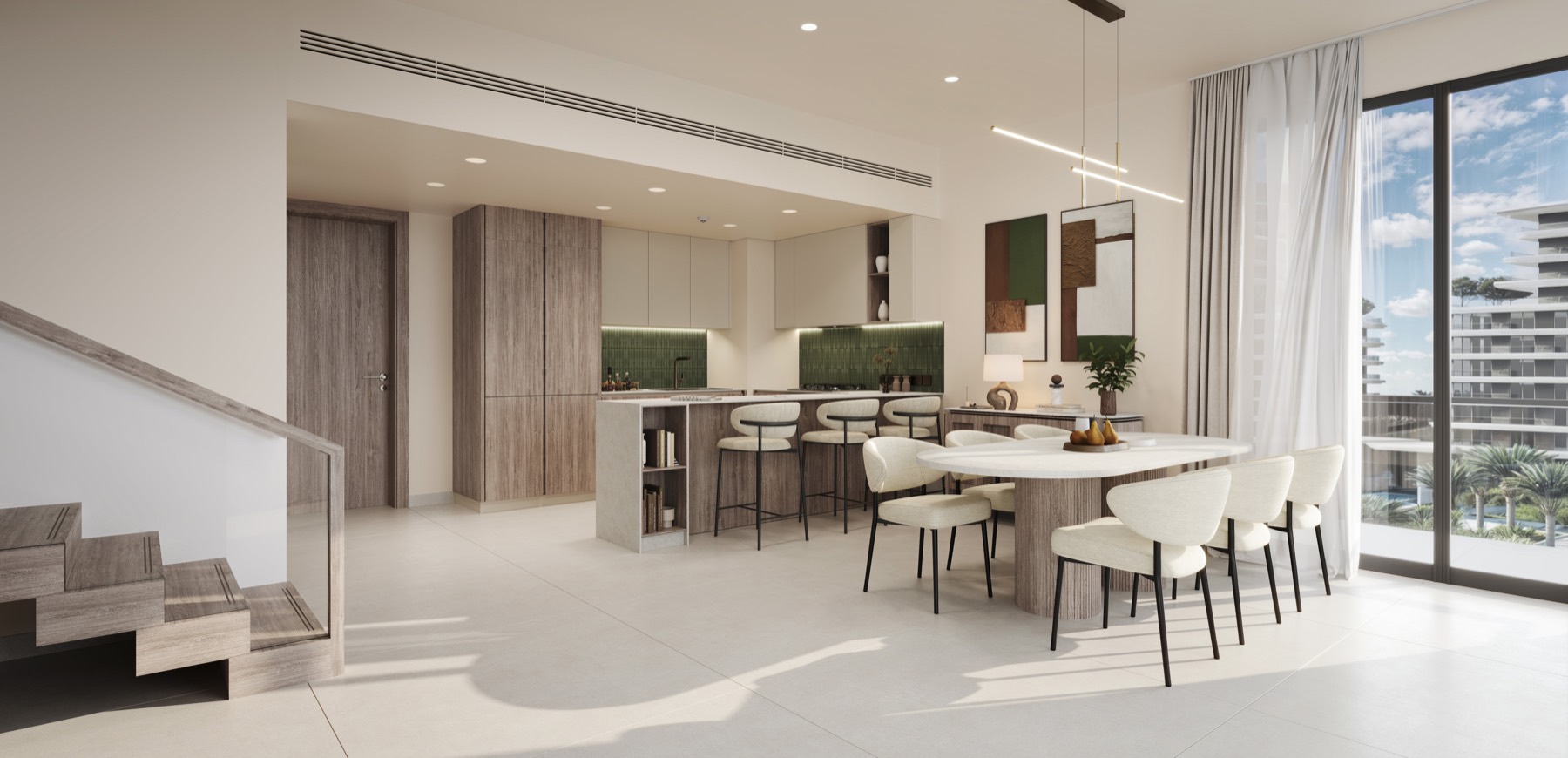 A duplex living space at The Wilds Residences.